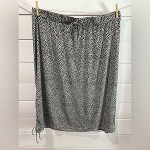 Ari & Clo Animal Print Drawstring Midi Skirt Size 22